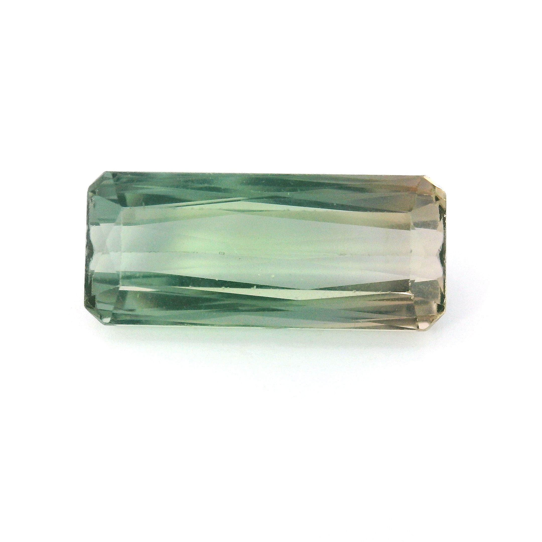 Turmalin 6,73 ct, dwubarwny, szlif ośmiokątny