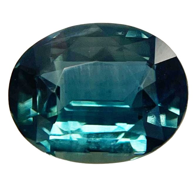 Szafir 3,01 ct, zielony, szlif owalny