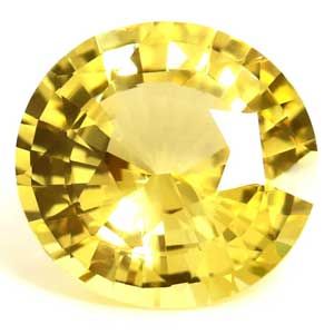 Szafir 1,47 ct, żółty, szlif okrągły