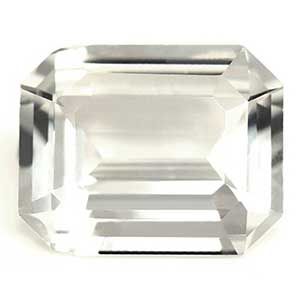 Szafir 1,55 ct, biały, szlif szmaragdowy