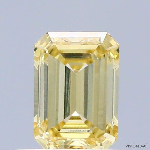 0.54 CT Fancy Yellow EMERALD