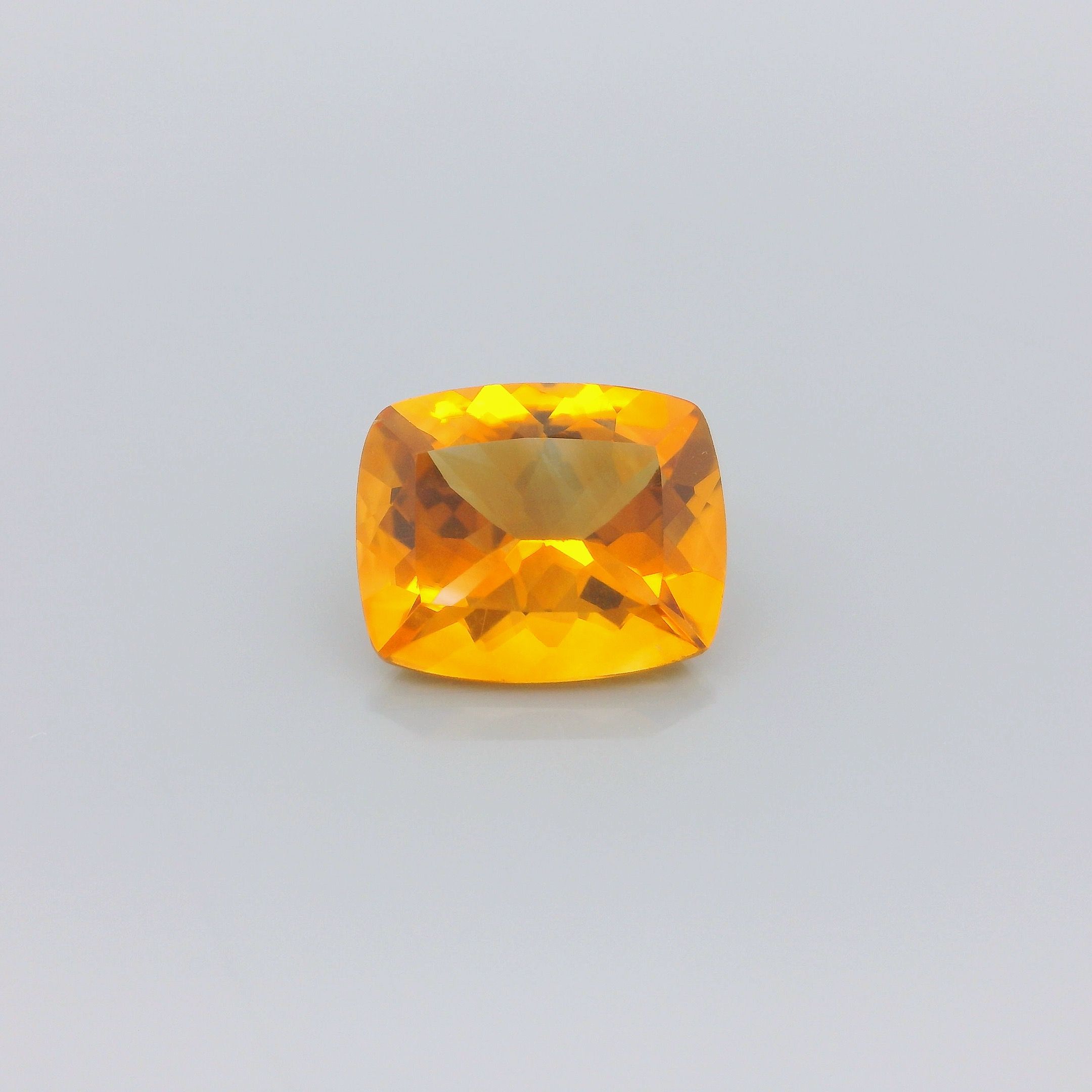 Cytryn 3,38 ct, żółty, szlif cushion