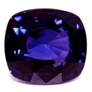 Szafir 4,02 ct, purpurowy, szlif cushion