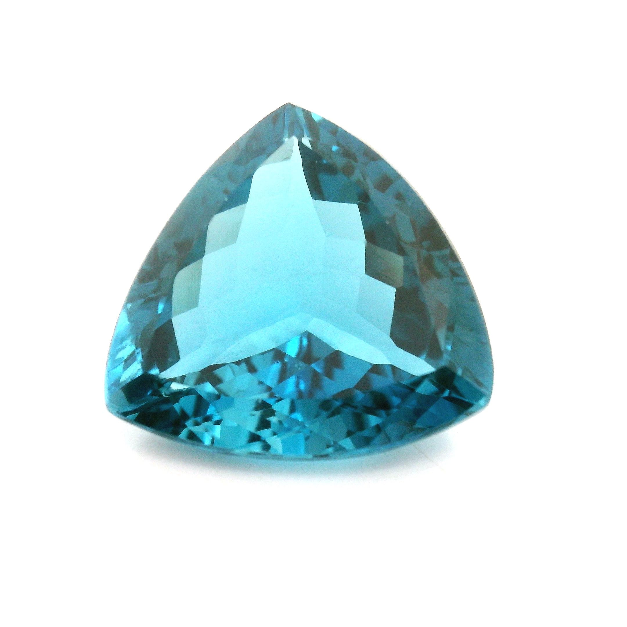Topaz 12,69 ct, niebieski, szlif trójkątny
