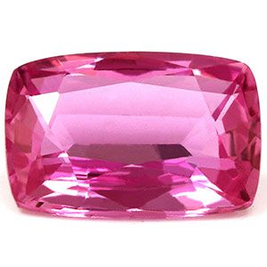 Szafir 1,21 ct, różowy, szlif cushion
