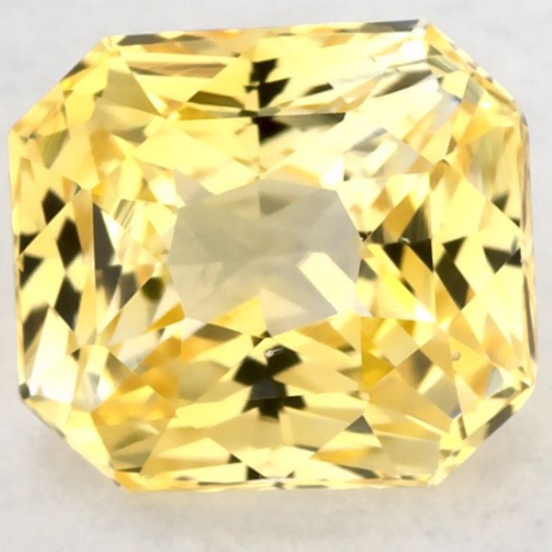 Szafir 1,45 ct, żółty, szlif radiant