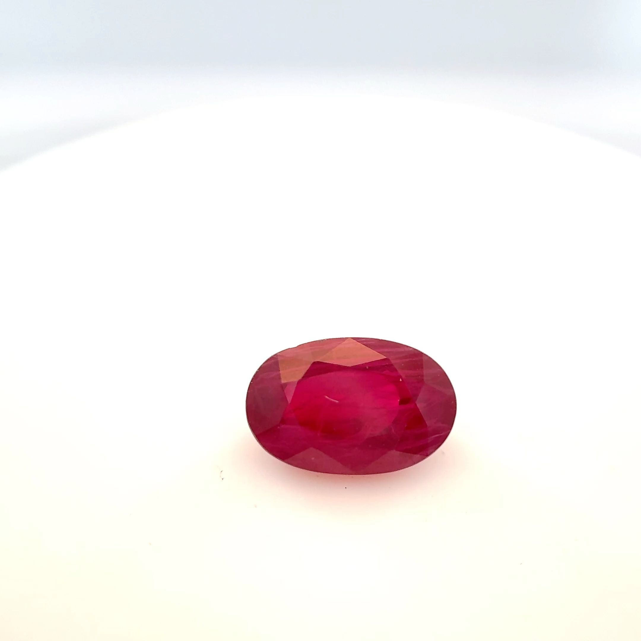 Rubin 1,26 ct, czerwony, szlif cushion