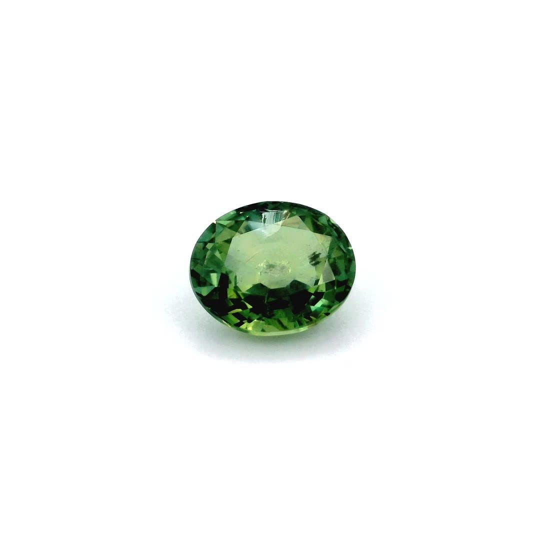 Szafir 4,82 ct, zielony, szlif owalny