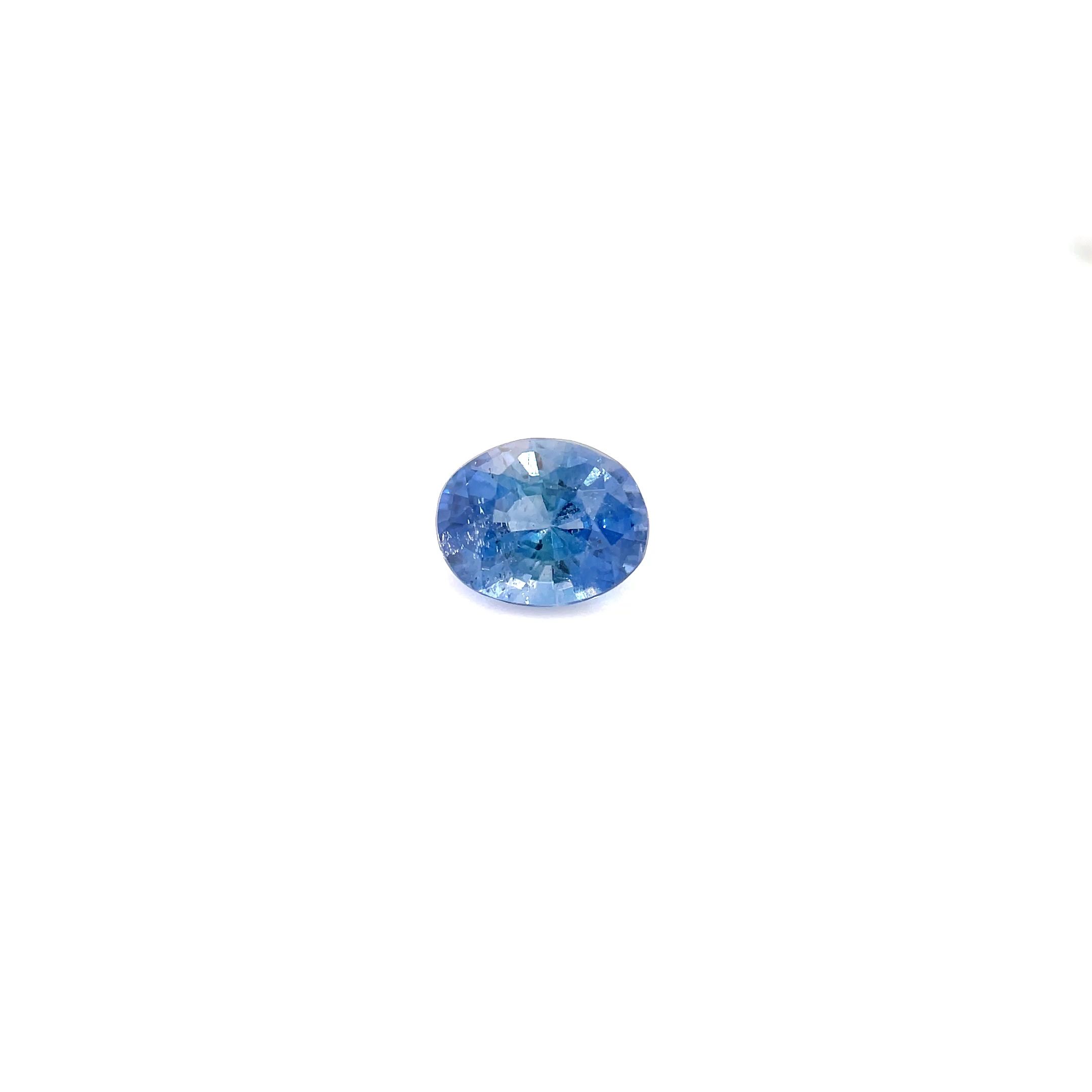 Szafir 1,05 ct, niebieski, szlif owalny
