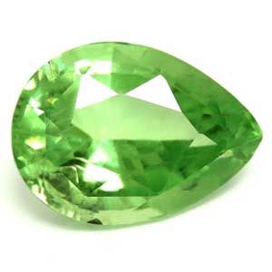 Granat 1,19 ct, zielony, szlif gruszka