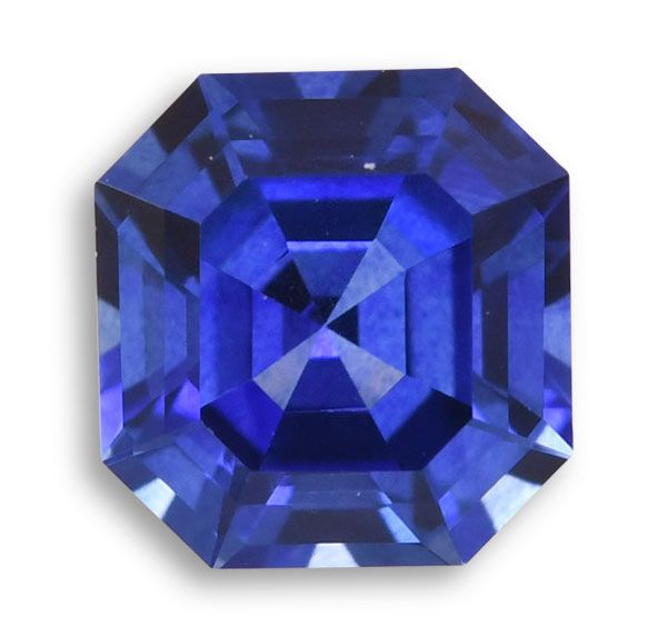 Szafir 1,01 ct, niebieski, szlif szmaragdowy