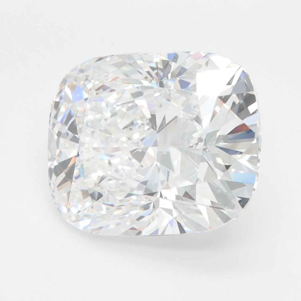 4.01-carat cushion diamond with D color, null cut, and VVS1 clarity.