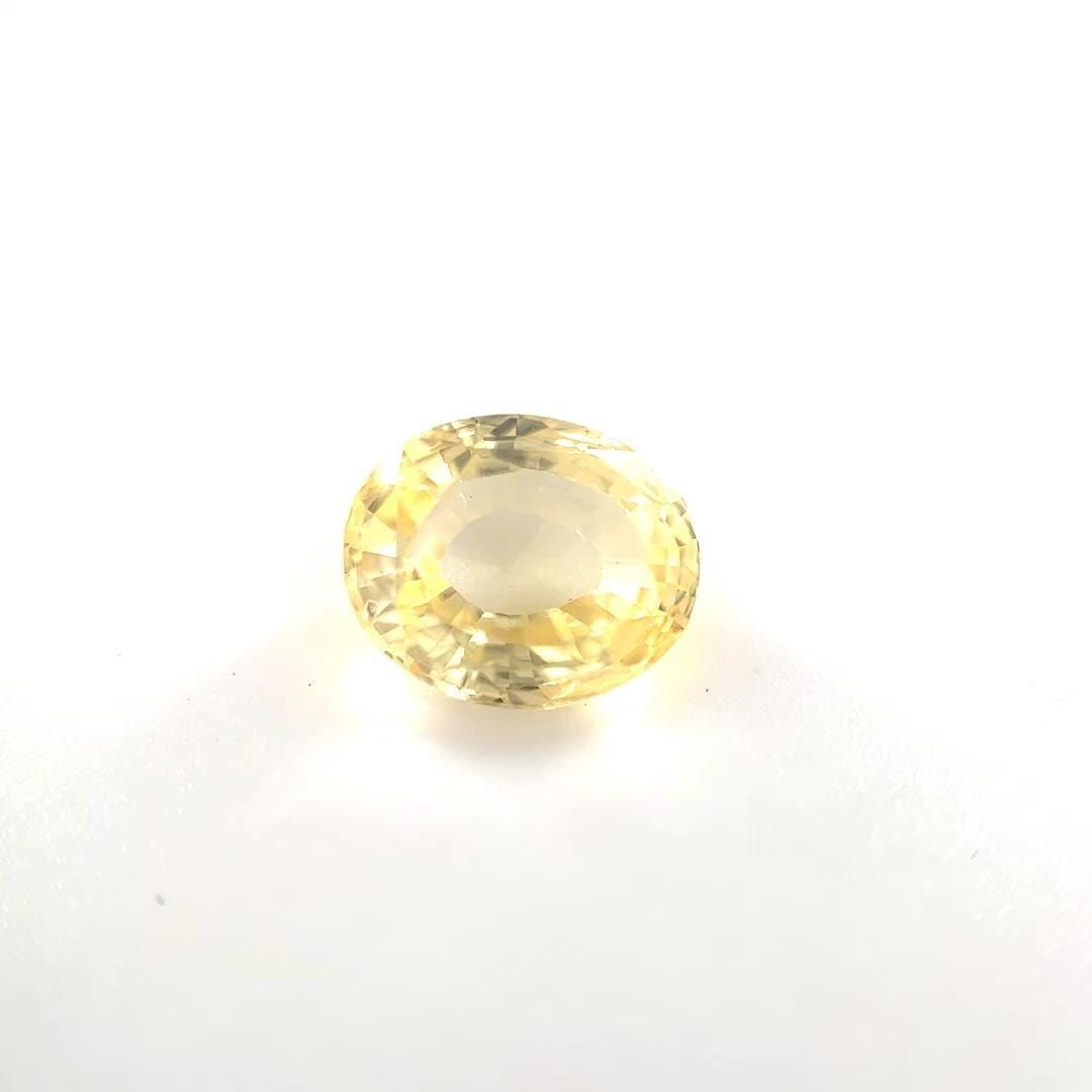 Szafir 2,12 ct, żółty, szlif owalny