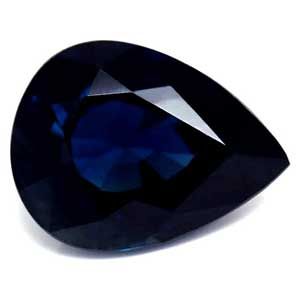 Szafir 1,52 ct, niebieski, szlif gruszka