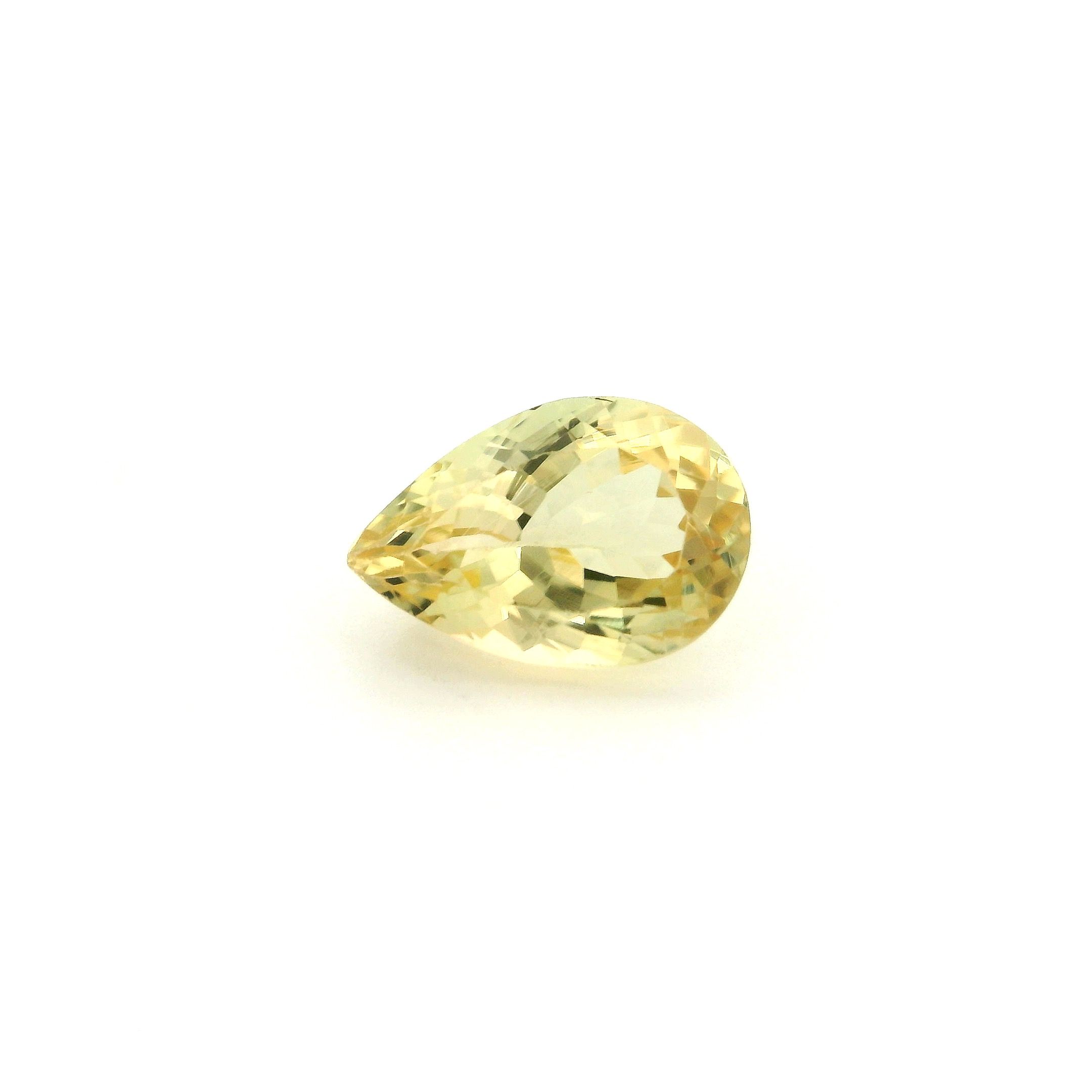 Turmalin 2,64 ct, żółty, szlif gruszka