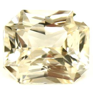 Szafir 1,25 ct, żółty, szlif szmaragdowy