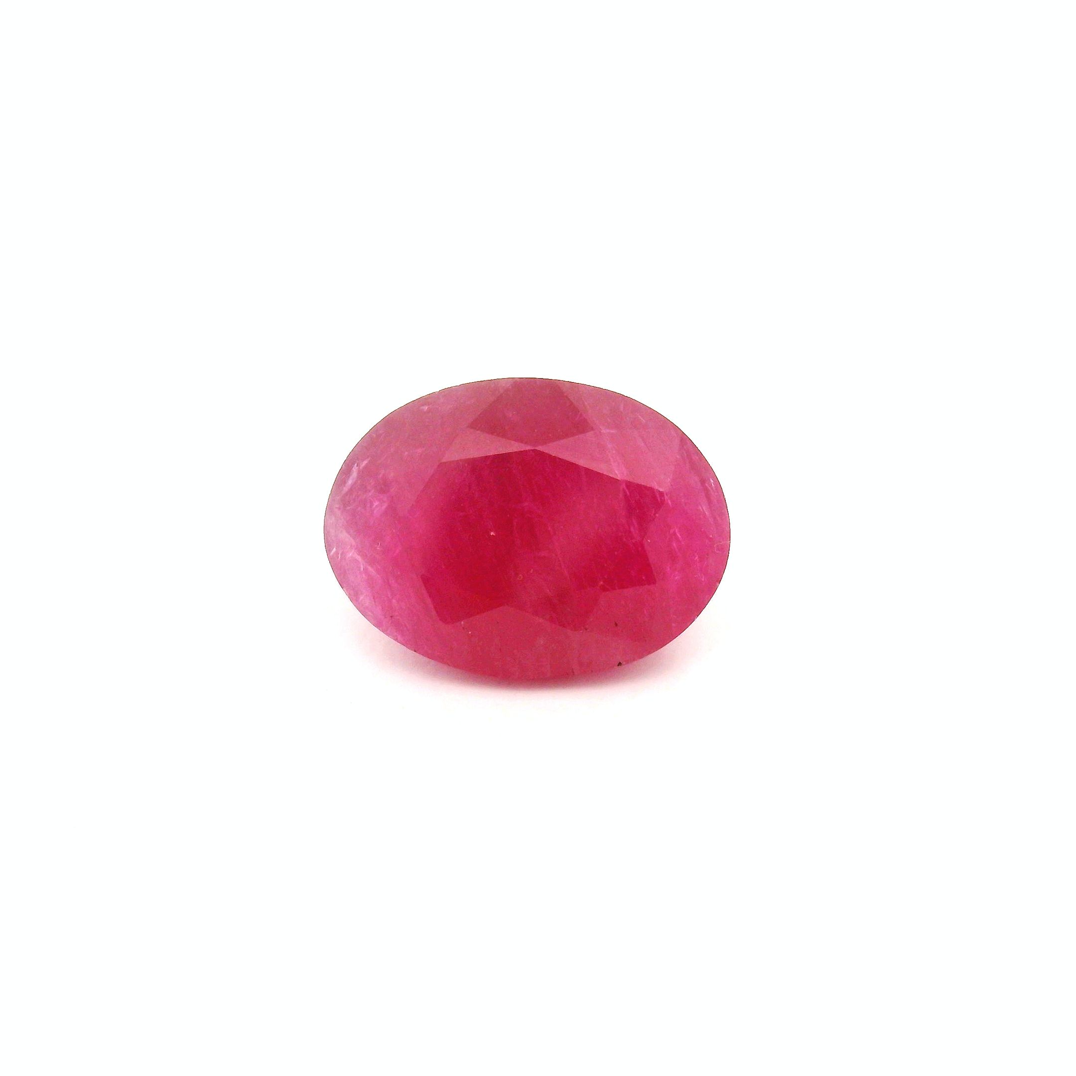 Rubin 2,76 ct, czerwony, szlif owalny