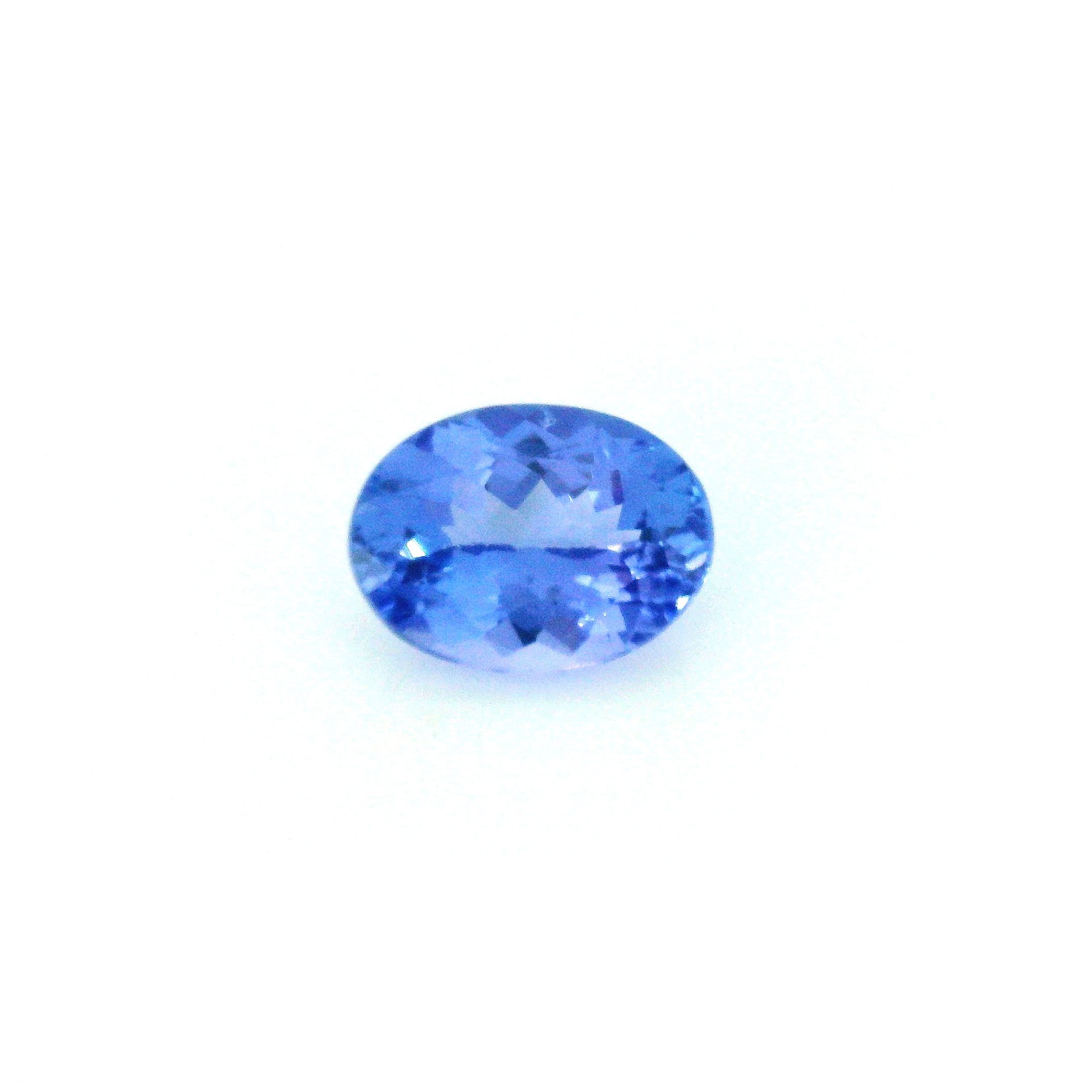 Tanzanit 1,62 ct, niebieski, szlif owalny