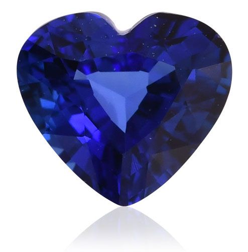 Szafir 1,26 ct, niebieski, szlif serce