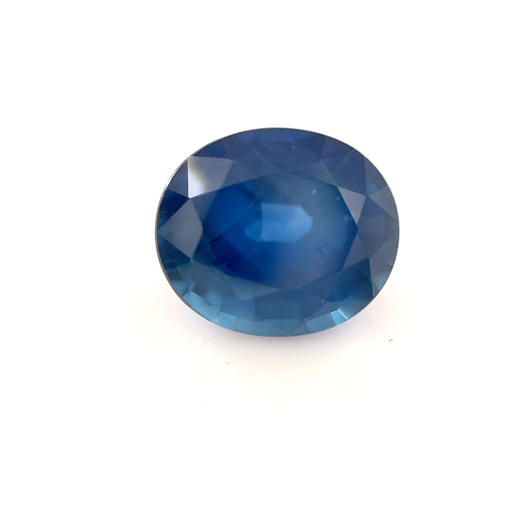 Szafir 1,81 ct, niebieski, szlif owalny