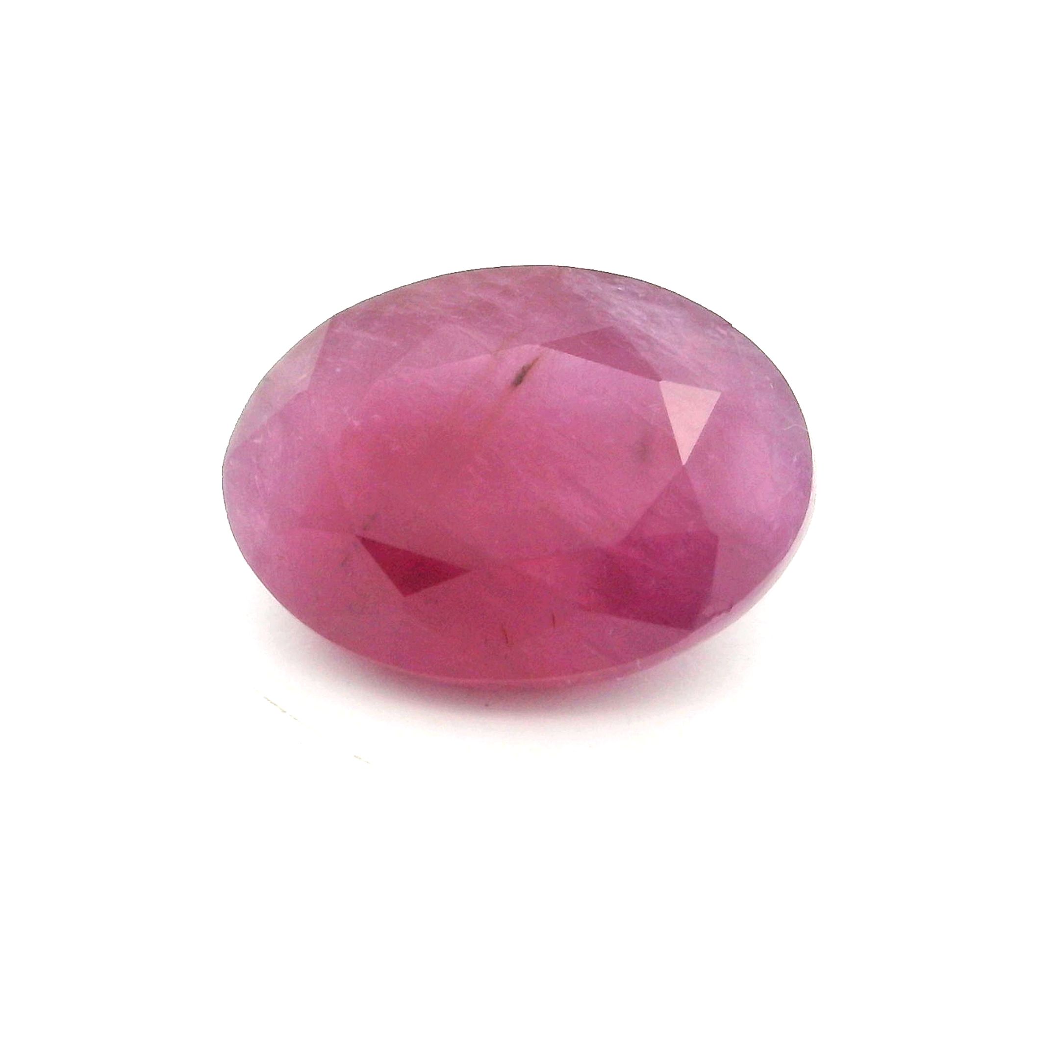 Rubin 3,96 ct, czerwony, szlif owalny