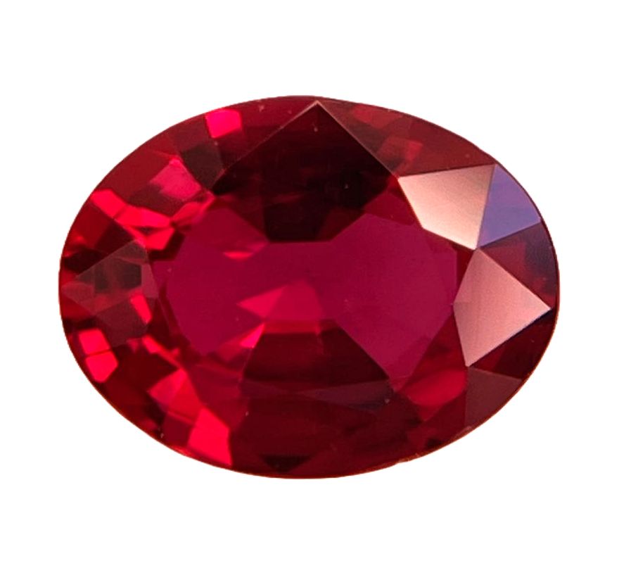 Rubin 1,21 ct, czerwony, szlif owalny