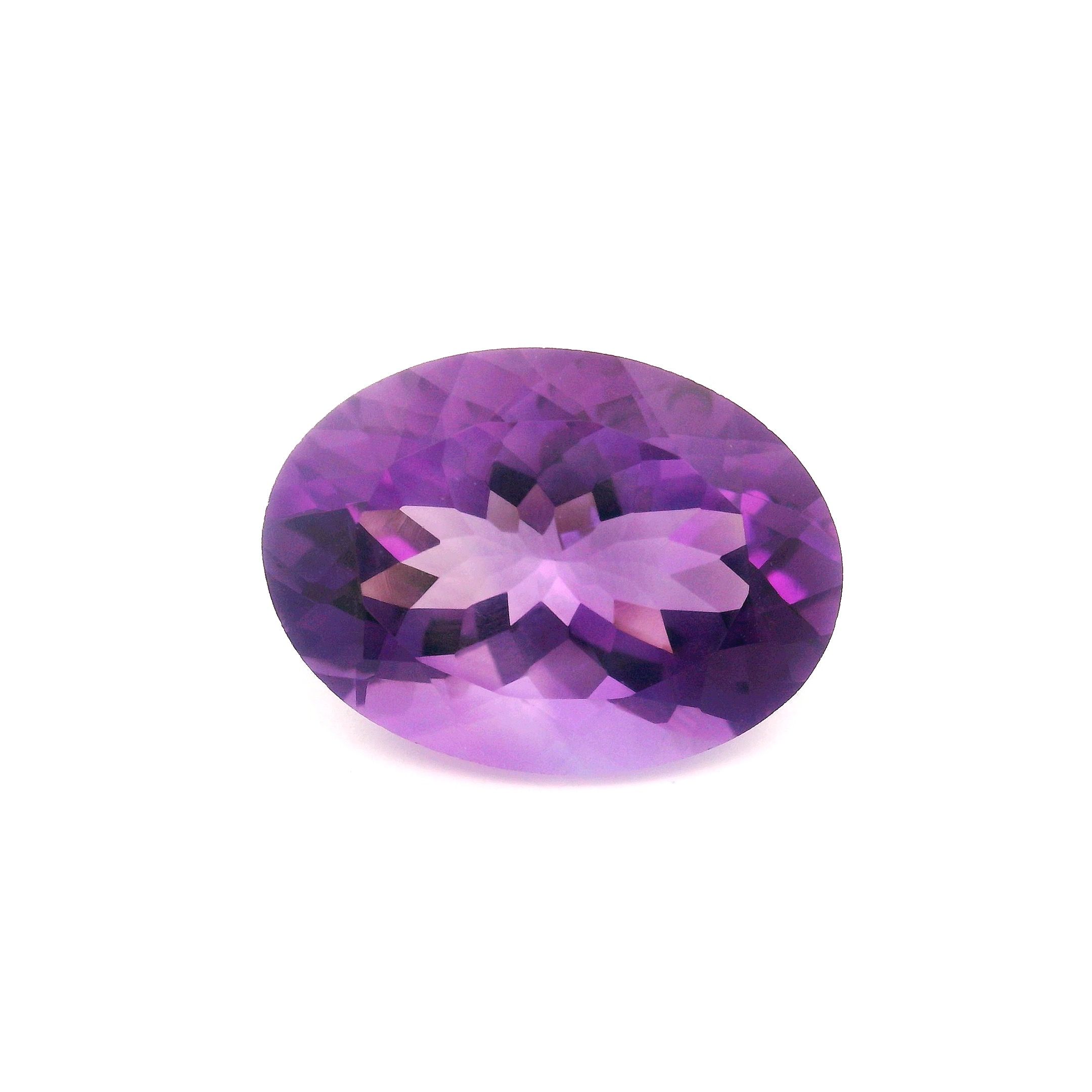 Ametyst 10,71 ct, purpurowy, szlif owalny