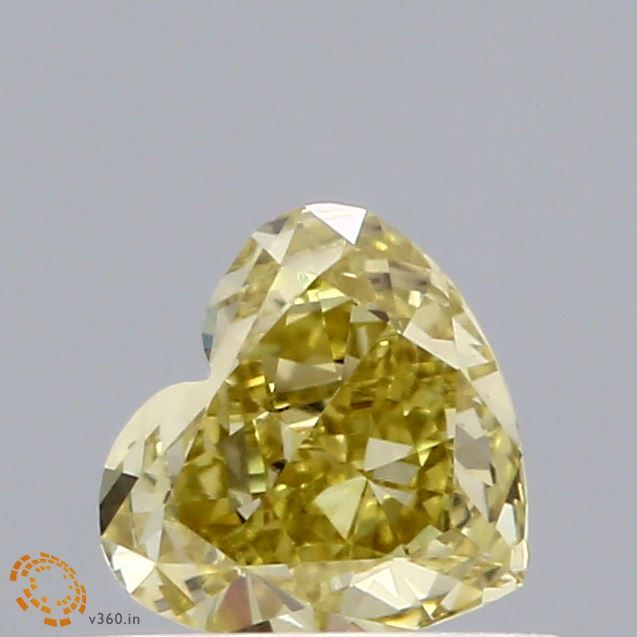 0.47 CT Fancy Intense Yellow HEART