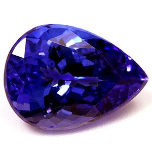 Tanzanit 2,92 ct, niebieski, szlif gruszka