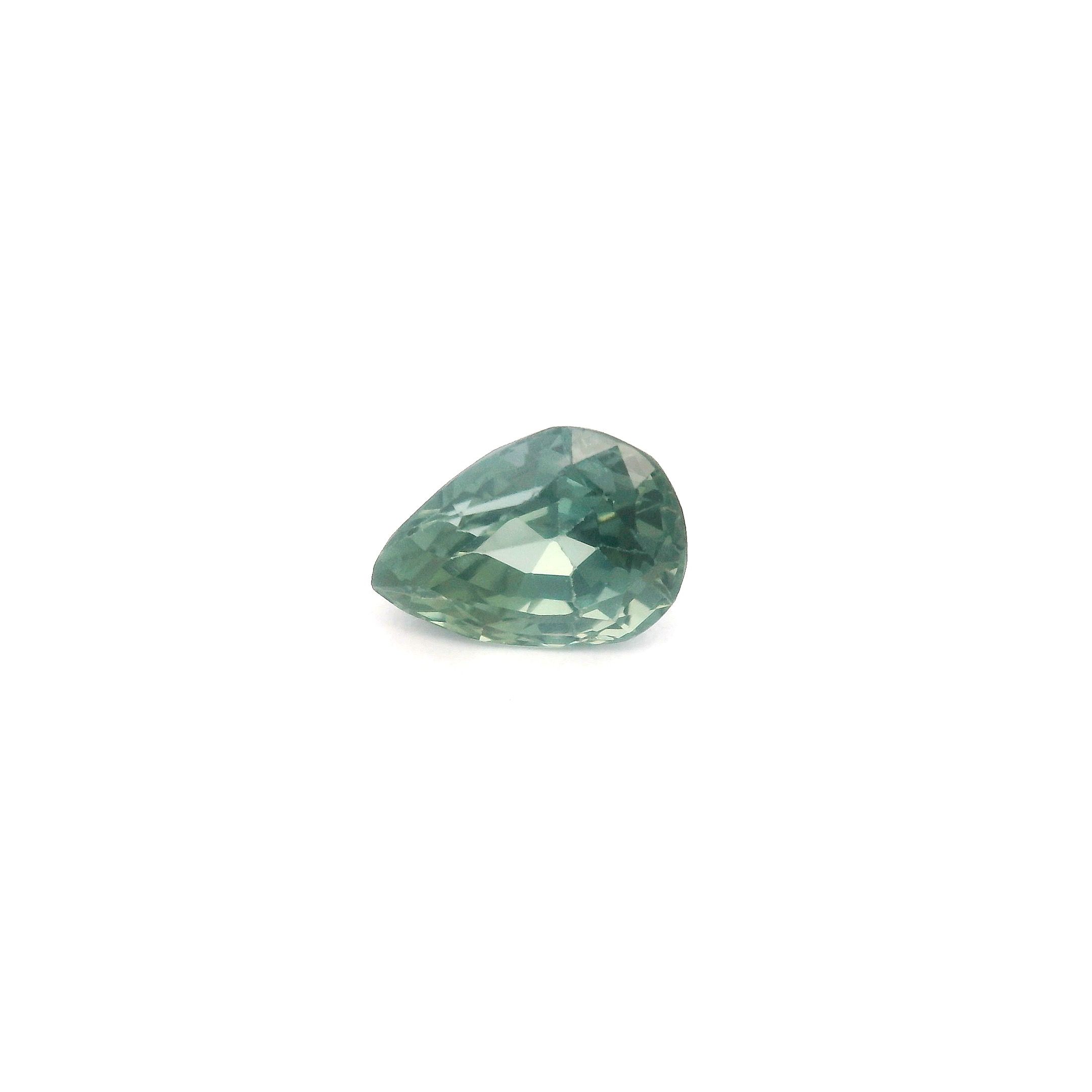 Szafir 1,34 ct, morski, szlif gruszka