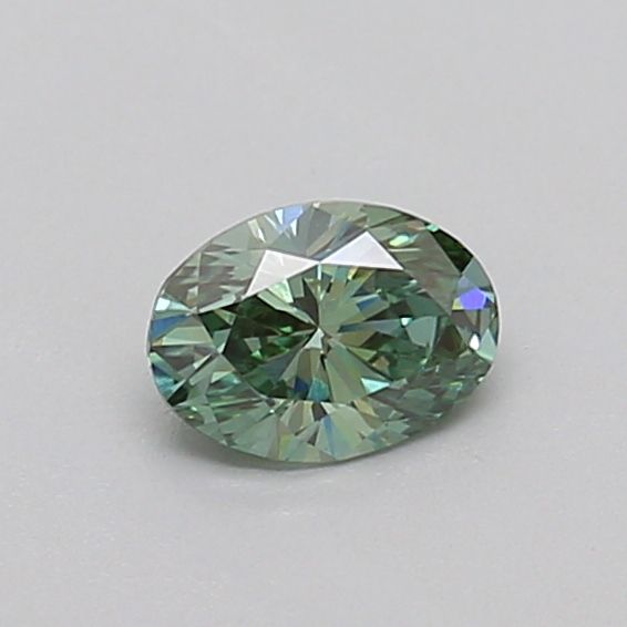0.32 CT Fancy Vivid Green OVAL