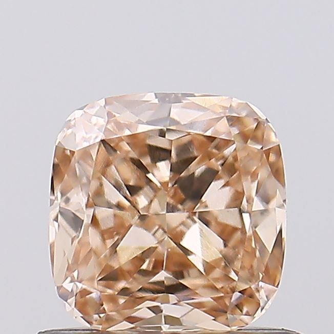0.57 CT Fancy Light Pinkish Brown CUSHION BRILLIANT