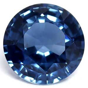 Szafir 1,04 ct, niebieski, szlif okrągły