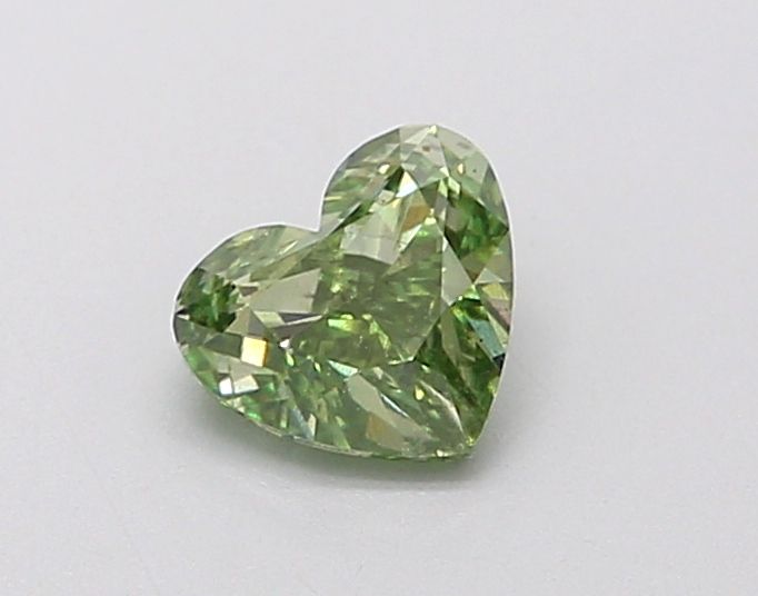 0.63 CT Fancy Vivid Green HEART