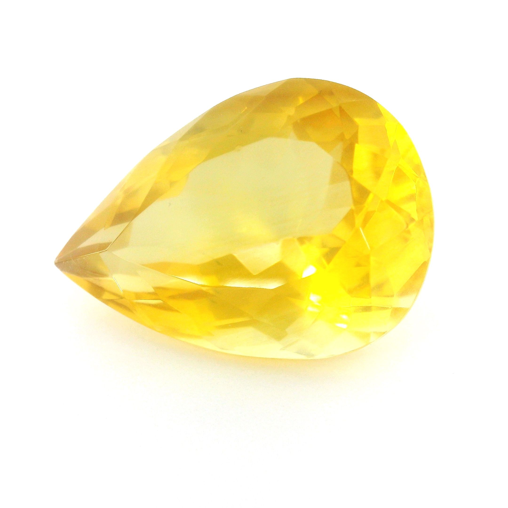Cytryn 15,90 ct, żółty, szlif gruszka