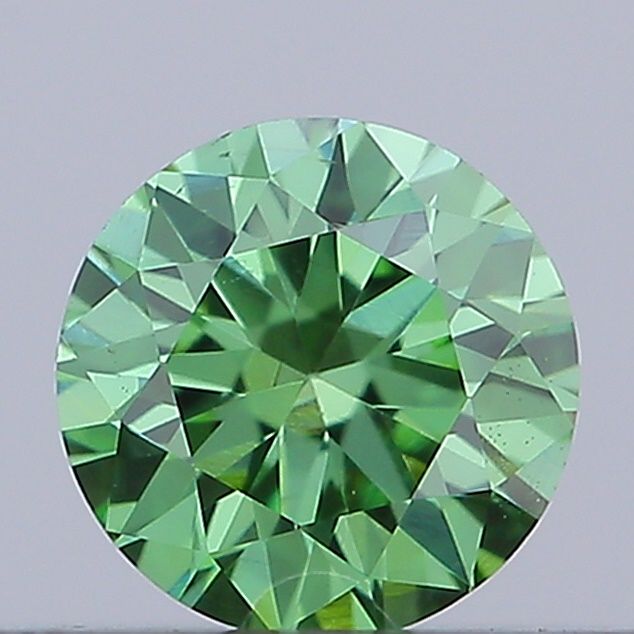 0.19 CT Fancy Vivid Green ROUND