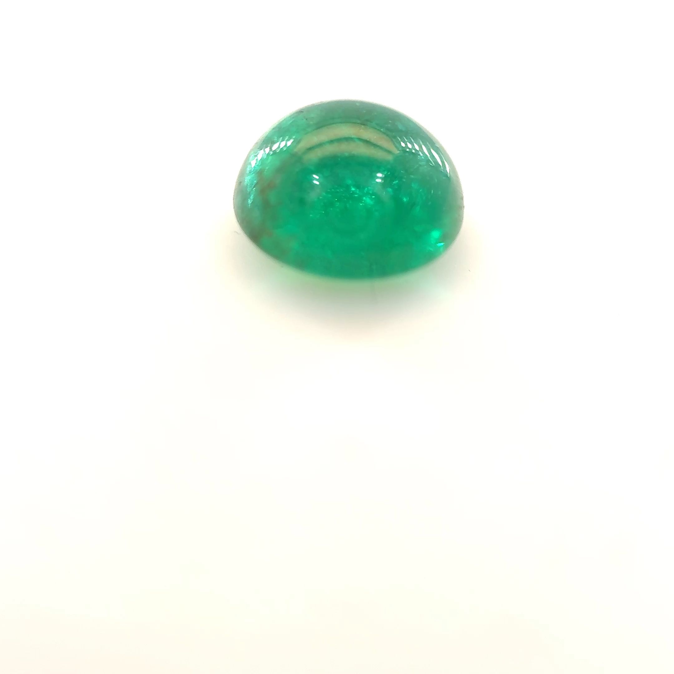 Szmaragd 1,55 ct, zielony, kaboszon