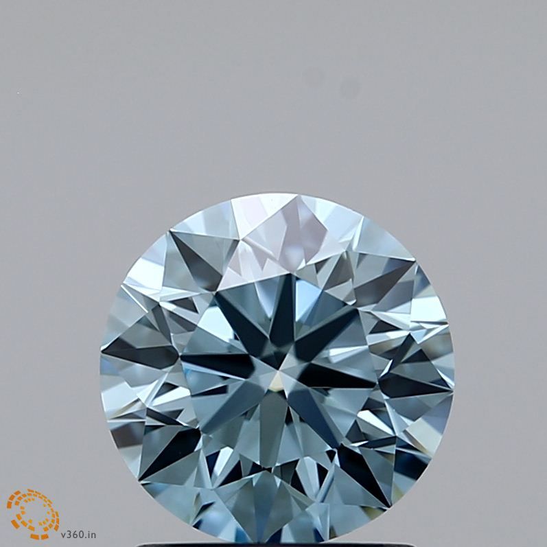 1.26 CT Fancy Greenish Blue ROUND
