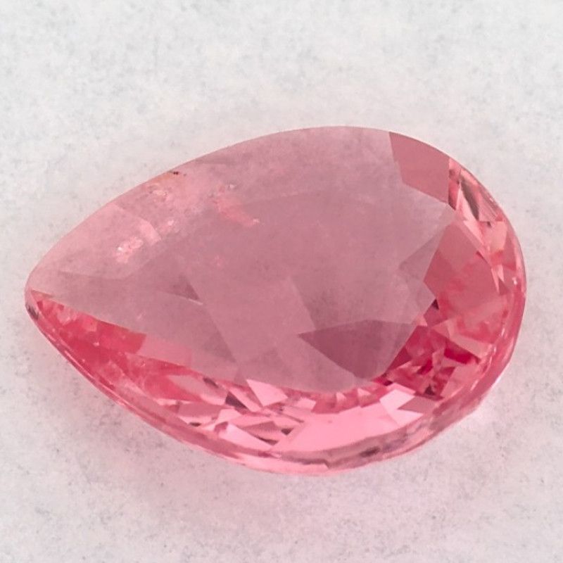 Szafir 1,15 ct, różowy, szlif gruszka