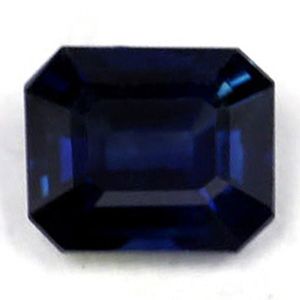 Szafir 1,15 ct, morski, szlif szmaragdowy