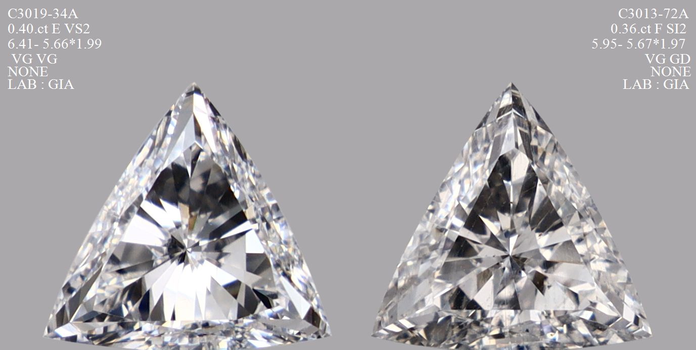 Prírodný diamant triangel,...