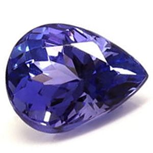 Tanzanit 2,05 ct, niebieski, szlif gruszka