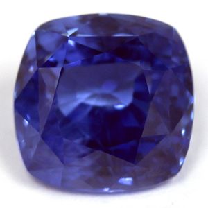 Szafir 3,88 ct, niebieski, szlif cushion