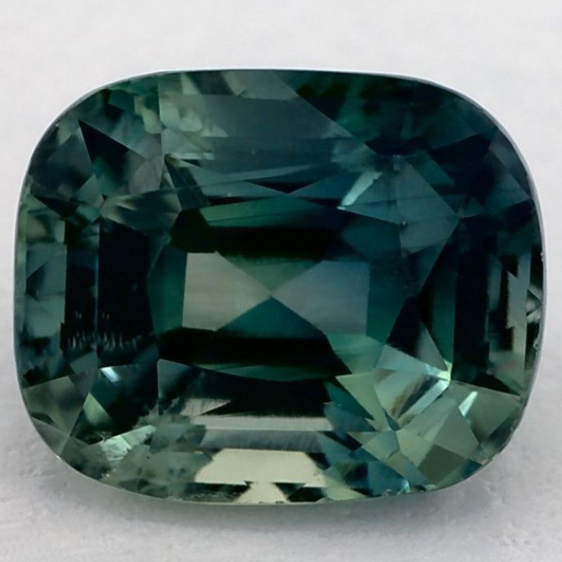 Szafir 2,50 ct, zielony, szlif cushion