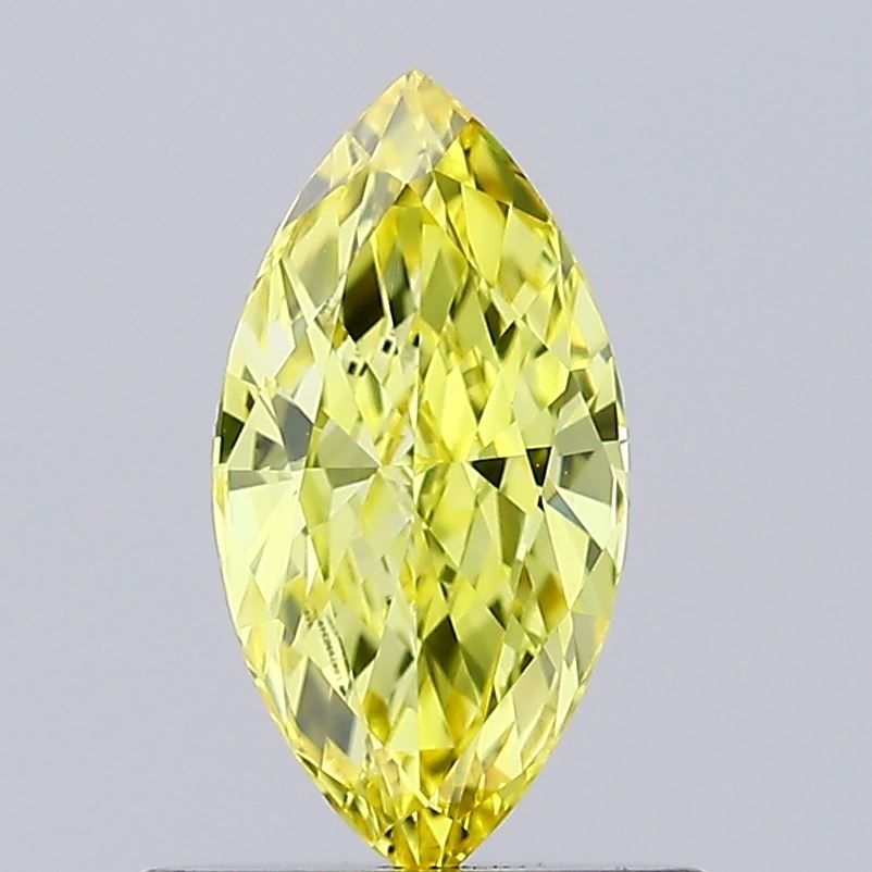0.61 CT Fancy Vivid Yellow MARQUISE