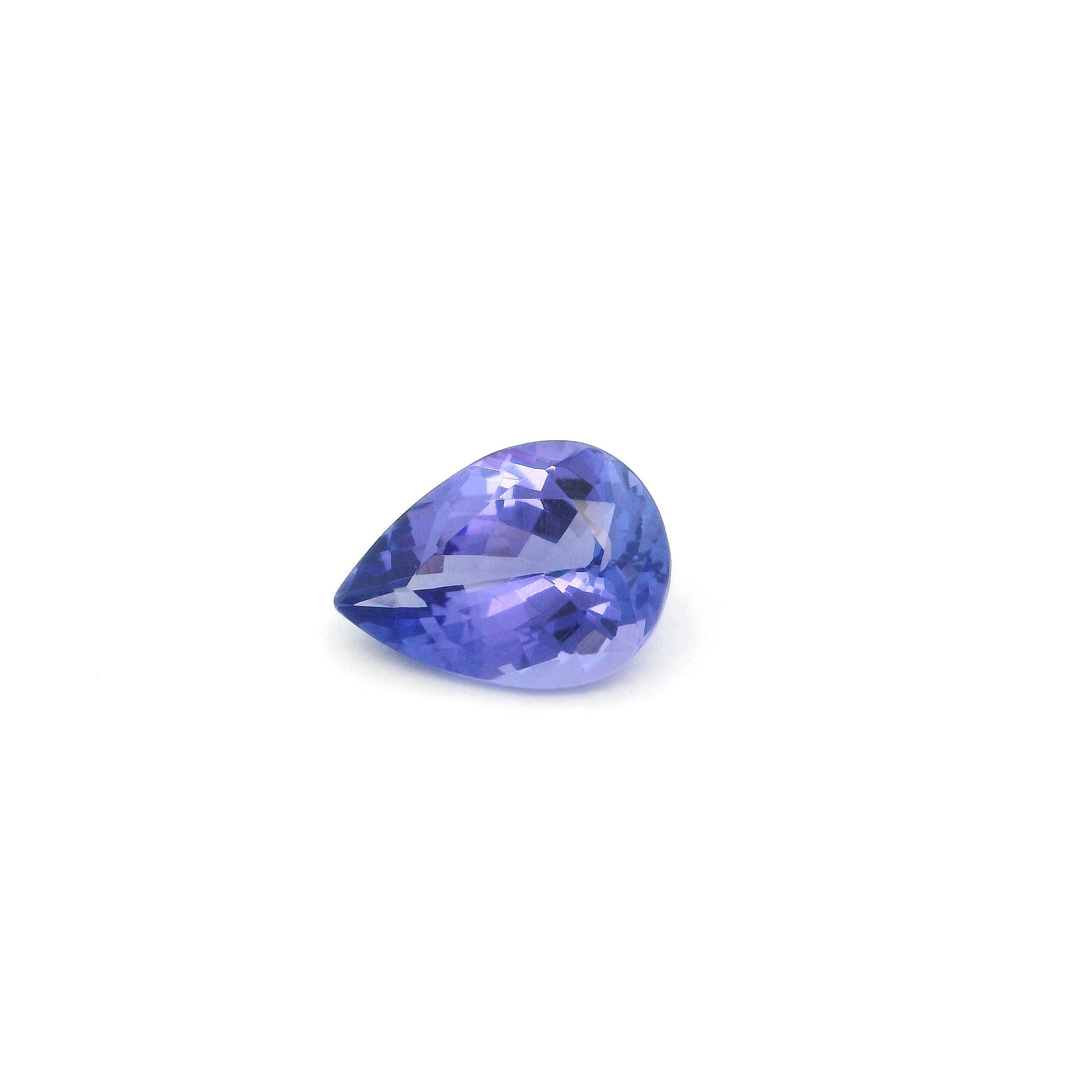 Tanzanit 1,12 ct, niebieski, szlif gruszka