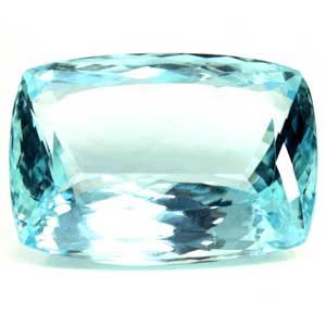 Akwamaryn 38,18 ct, niebieski, szlif cushion