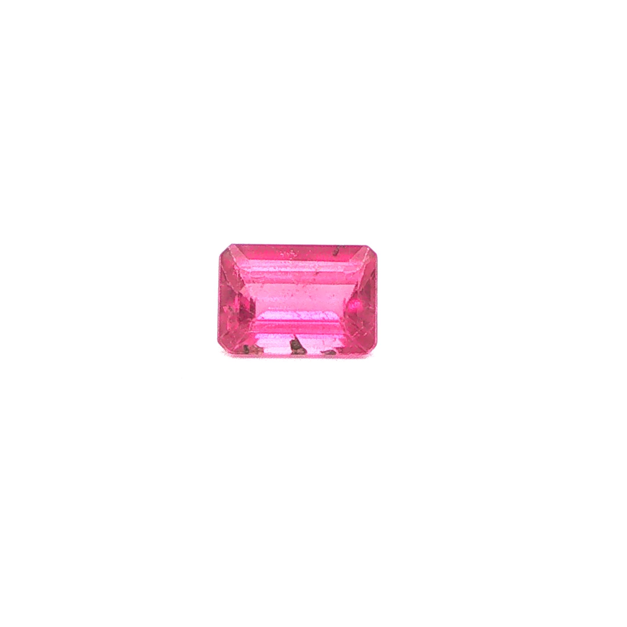Turmalin 1,33 ct, różowy, szlif ośmiokątny