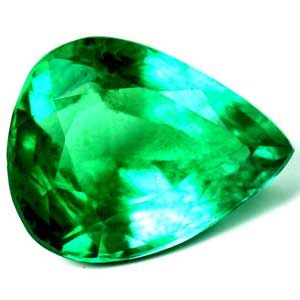 Szmaragd 1,62 ct, zielony, szlif gruszka