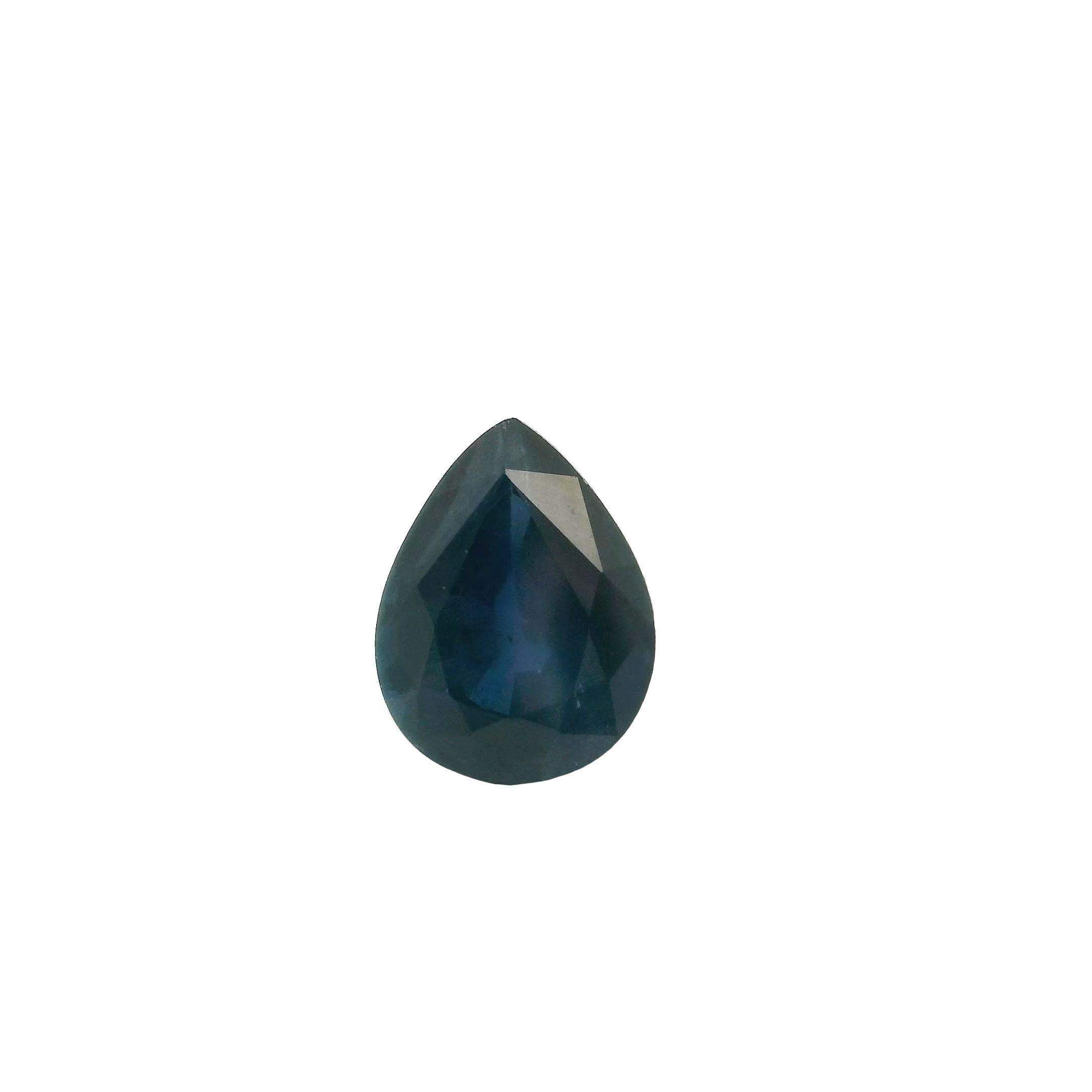 SAPPHIRE FACETED 2.35ct BLUE DEEP BLUE SI THAILAND HEATED